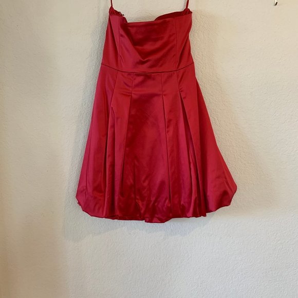 Salmon-colored Coast strapless satin dress - size 6 US (10UK) - Picture 2 of 4